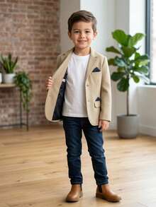 Young Boys Overcoats - Beige - View 4