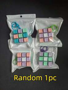 1pc Stress Relief Keyboard Keychain - A Fingertip Toy With Sound Effects That Can Effectively Relieve Stress And Has A Bright Macaron Color. The Appearance, Color And Design Are Very Attractive, Making It A Perfect Choice For Party Gifts, Presents And Gifts For Friends. - Multicolor - View 10