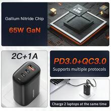 Essager 65W GaN USB Type C Charger For Laptop PPS 45W 25W Fast Charge For 14 13 Pro - Black - View 2