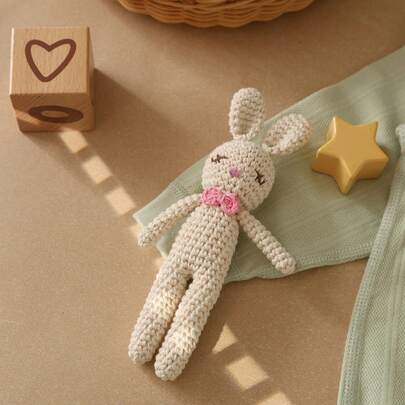 Handmade Crochet Rattle, Baby Interactive Crochet Toy, Built-In Bell, 3D Cute Design, Rich Details, Attract Baby's Attention, Develop Baby's Hearing, Baby Shower Gift, New Mom Gift, Christmas Gift, Easter Gift, Newborn Keepsake Gift