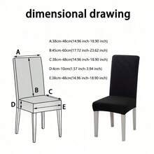 1/2/4/6pcs Elastic Jacquard Chair Covers, Removable And Washable, Suitable For Home, Restaurant, Banquet - one-size - View 2