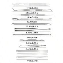 12-Piece Foot Care Set - Portable Home Use Professional Pedicure Salon Foot Trimming Tools - Nail Care Supplies - Nail Files - Silver - View 5