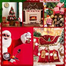 5/10pcs Drawstring Candy Gift Bags With White Pom Pom Christmas Gift Packaging Bags, Small Santa Claus Cloth Bags With Kraft Paper Tags (Random Pattern) And Rope, Suitable For Christmas Gifts, Party Favors And Holiday Table Decor - Multicolor - View 5