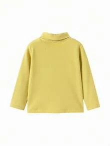 Balabala Baby Long‑Sleeve T‑Shirt Soft‑Snug New Winter Base Layer Versatile Inner Top For Boys & Girls Daily Wear - Deep Khaki - View 5
