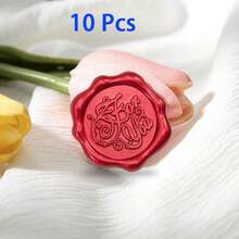 10 Buah Amplop Undangan Pernikahan Kertas Vellum Motif Bunga, Desain Semi Transparan, Ukuran 5,11*7,08 Inci, Gaya Vintage Pedesaan, Ideal Untuk Undangan Pernikahan di Luar Ruangan, Kartu Penerimaan & Ucapan Terima Kasih untuk Acara Pesta Pernikahan - Stiker lilin segel merah - View 12