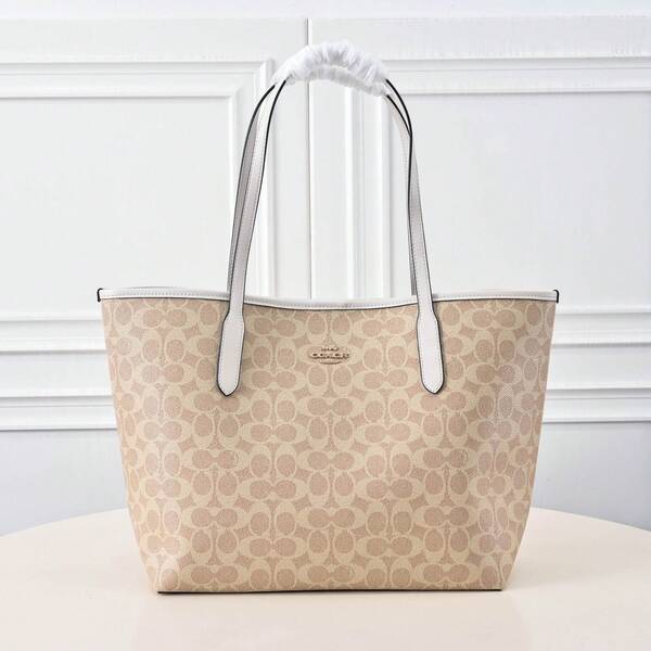 Tas Tangan & Tas Bahu Wanita Coach City 33 Classic Monogram Kapasitas Besar, Cocok untuk Kerja, Perjalanan, Belanja Harian, Bepergian & Jalan-jalan