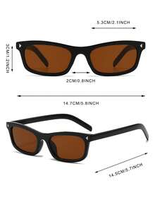 1 Pair Men's Black Retro Cat Eye Small Frame Outfit Personalized Street Style Travel Fashion Glasses - Black - View 4