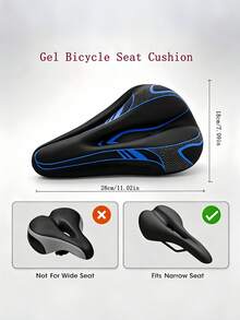3D Thickened Bicycle Seat Cover Hollow Breathable Cushion Cover For Cycling Enthusiasts Compatible With Replacement Bicycle Saddle Cover For Fixed-Gear Exercise, Mountain And Road Bike Seats Perfect For Gym Spin Bicycle And Highway Rides - Multicolor - View 5