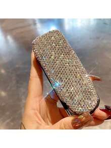 Foldable | Rhinestone | Mirror + Brush. Luxury Mini Air Cushion Comb With Built-In Mirror. Portable Folding, Air Bubble Scalp Massage. Influencer Favorite Hair Accessory. Back-To-School, Travel & Quick Touch-Ups. & Functional Must-Have. - Upgraded Version - View 15