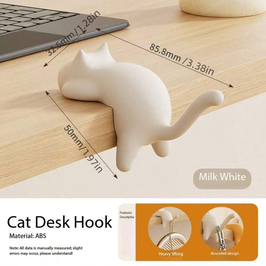 Cute Cat Desk Side Hook, Punch-Free Backpack Hanger For Office School Home Storage - Hook - View 1