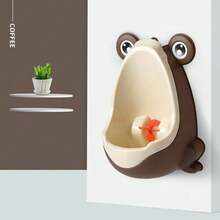 Urinal Latihan Buang Air Kecil Bentuk Katak untuk Balita Laki-laki, dengan Target Berputar, Dipasang di Dinding dengan Pengait, Aneka Warna - MultiWarna - View 12