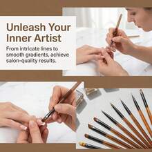 مجموعة أدوات ممارسة وعرض فن الأظافر 64 قطعة، حاملات أطراف الأظافر وقاعدة، فرش فن الأظافر متعددة الأحجام لرسم ألوان الأظافر، إكسسوارات فن المانيكير - متعدد الألوان - مشاهدة 7