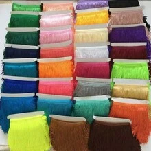 2 Yards Sewing Fringe Trim Tassel Sewing Trim Lace Polyester Fibre Tassel For Clothes Accessories Latin Wedding Dress And DIY Lamp Shade Decoration - Multicolor - View 10