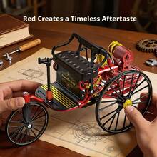Mini Vintage Alloy Tricycle Model, Classic Retro Decorative Tricycle Ornament, Suitable For Children 3+ And Adults, Room Decor Desktop Bookshelf Collectible Decoration, Ideal Birthday And Holiday Gift - Multicolor - View 4