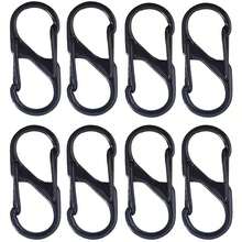 4/8Pcs Alloy Snap Lock Keychain, S-Shaped Alloy Carabiner, Suitable For Camping, Hiking And Other Activities - Multicolor - View 8