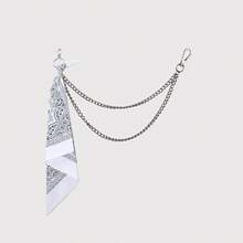1pc Hip Hop Pants Chain Set, Scarf With Double Layer Chain, Unique Ins Style, Street Fashion, Casual, Hip Hop Style, Street Dance Outfit Accessory Chain - Multicolor - View 10