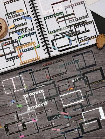 50pcs Waterproof Transparent Film Stickers For Laptop, Luggage, Refrigerator, Guitar, Water Bottle, Skateboard, Scrapbook Decoration, Back To School Supplies, Birthday Holiday Party Gifts