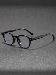 1 par de gafas ovaladas vintage versátiles transparentes, marco completo con lentes planas personalizadas para mujeres, adecuadas para viajes, vacaciones, uso diario y decoración - transparente - Ver 10