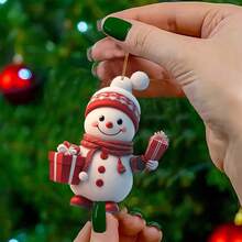 5pcs Christmas Party Decor Christmas Tree & Santa Claus Ornaments (Flat Style) - Multicolor - View 13