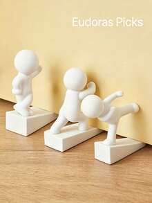 1pc Cute Door Stopper, Non-Slip Door Stops For Bottom Of Door, Decorative Door Wedge For Home And Office Floor, Keep Doors Open - Multicolor - View 2