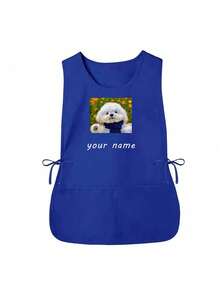1pc Customized Dust-Proof Apron, Personalized Photo Customized Hairdresser Apron, Customized Kitchen Cooking Apron, 2 Pockets Quick-Dry Apron, Suitable For Home Men And Women, Modern Polyester Oil-Resistant Apron, Quick-Dry, Solid Color, Kitchen And Home Use - Multicolor - View 17