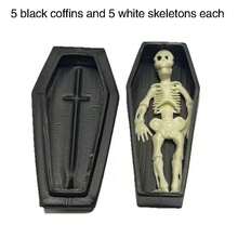 Mini Halloween Coffin For Her/Him, Mini Coffin Box, Halloween Prop, Gift Box With Lid, Suitable For Halloween Party And Funny Pranks - Multicolor - View 12