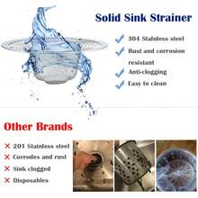12/5/1pc Stainless Steel Slanted Filter Mesh, 2/2.75/3.5 Inch Metal Mesh Strainer, Suitable For Kitchen Sink/Bathroom, Bathtub, RV Sink, Floor Drain, Balcony Drain, Fast Drainage And Effective Full Mesh Basket, Kitchen Essential - Stainless Steel Filter Mesh - View 3