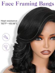16 Inch Short Curly Wig For Side Part Short Curly Bob Wig Heat-Resistant Synthetic Fiber Texture Shoulder Length Voluminous Natural Look For Daily Party Wear - Multicolor - View 4