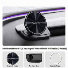 LCARS Tesla Model Juniper Y/Model 3 Highland/Launch/YL Refresh 專用手機支架，圓形磁吸式手機架，適用左駕駕駛座中控出風口，無痕安裝車用手機架 - 適用於 3 / Y Juniper - 查看 7