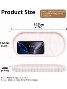 Bathroom Countertop Organizer Tray – Wavy-Edged Silicone Tray For Jewelry, Perfume, And Cosmetics; Organizer For Aromatherapy And Toiletries On Bathroom Vanity - Multicolor - View 7