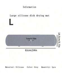 1pc Drain Mat, Sink Faucet Splash Guard, Silicone Drain Mat, Waterproof Drying Mat, Non-Slip Faucet Handle Drip Collection Tray For Kitchen And Bathroom Countertops - Kitchen, Bathroom, Farmhouse Sink Protection Mat - Multicolor - View 21
