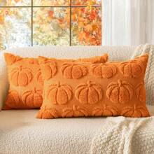 1 buah/2 buah Sarung Bantal Beludru Bordir Halloween, Cocok untuk Sofa Ruang Tamu, Sarung Bantal Minimalis - MultiWarna - View 24
