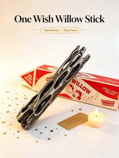 2 Pieces Of One Wish Willow Magic Wand, A Novel Party Toy For Game Performances, Fun Wishing Props Gifts, Back To School Supplies, Essential Items For Student Parties