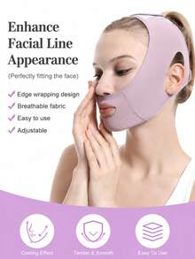 1 Women's Face Mask, Face-Lifting, V-Shape Face-Lifting Band, Sleep Chin Strap, Comfortable Face Strap-Suitable For Home Use And Back-To-School Season - Multicolor - View 6