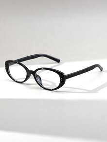 1 Pair Women's Cat Eye Retro Non-Prescription Glasses Glasses, High-End Personalized Design, Daily Wear Accessory For Back To School Season - Clear - View 10