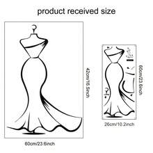 1pc PVC Material Black Classical Minimalist Women Line Wall Sticker Studio Dressing Room Decor Removable - one-size - View 6