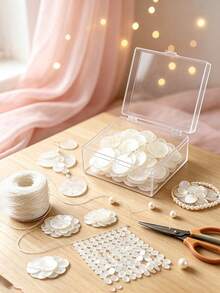 天然扇貝殼 DIY 繪畫、烘焙與海灘婚禮裝飾，白色貝殼大包裝，適用海洋主題派對與居家裝飾海灘派對 - 多色 - 查看 9