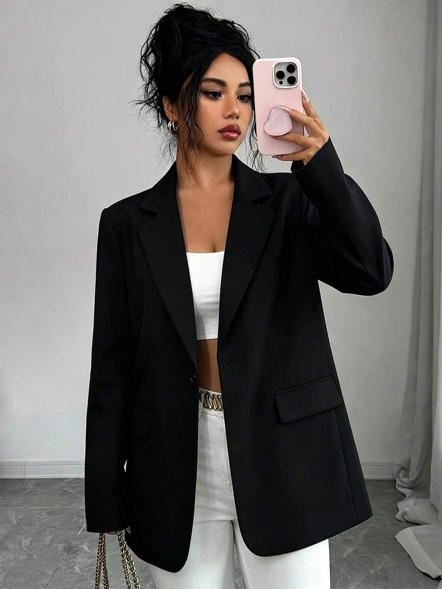 Women Blazers - Black - View 1
