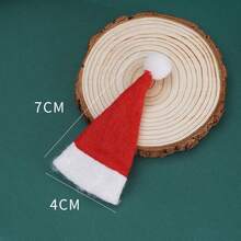 Rustic Vintage Style, Linen Fabric, Cylindrical Shape, Faux Fur Collar, Wooden Buttons And Pom Pom Decoration, Decorative And Protective Function, Wine Bottle Sleeve, Suitable For Christmas, Holiday Dinner, Home Kitchen, Party And Winter Scenes - View 11