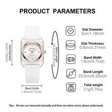 Women's Casual Watch, Square Dial, Analog Display, Accurate Timekeeping, Suitable For Daily And Casual Occasions - Birthday Gift, Anniversary Gift, Graduation Gift - Minimalist Design, Fashionable And Elegant, Perfect Gift Choice. - V541 - View 4