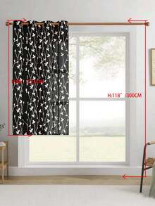 1pc/2pcs Premium Boho Style Embroidered Sheer Curtains For Living Room & Bedroom, Minimalist Line Art Voile Drapes, Fade Resistant Soft Light Blocking Breathable Home Decor, Easy To Install And Maintain - Black - View 13