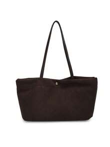 Nicekee Casual Simple Solid Color Large Capacity Handbag, Versatile, Personalized And Fashionable Shoulder Bag, Suitable For Commuting Shopping Travel - Coffee Brown - View 7