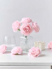 1/5/12/24/36 Stems Artificial Peony Flowers, Suitable For Wedding Party Decoration, Cake Decoration, Home Living Room Dining Table Decoration, Artificial Plants, Autumn Decoration, Room Decoration, Desktop Decoration, Garden Decoration, Etc. - Baby Pink - View 5