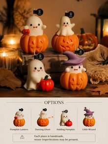 Halloween Scented Candle Set Pumpkin Ghost Candle Cute Cartoon Style Halloween Home Room Decor,Autumn Decor,Halloween Party Gifts For Women Smokeless Cozy Spooky‑Fun Decor Available In 1/2/4 Packs With Halloween Gift Bag - Pumpkin Ghost - View 21