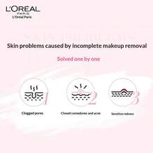 L'Oréal Paris Floral Extract Gentle Cleansing Oil 50ml/250ml, Multiple Sizes Available, Quickly Dissolves Makeup, Deep Cleanses Face, Eyes And Lips, Single Bottle And Multi-Bottle Sets, Suitable For Daily Skincare - Floral Cleansing Oil - View 4