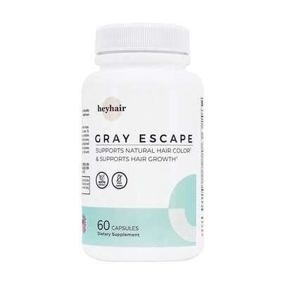 High Demand!1-3Pack Heyhair Grey Escape Supplement Supports Healthy Hair Color 60 Capsuleswomen Daily Nutrient Support!