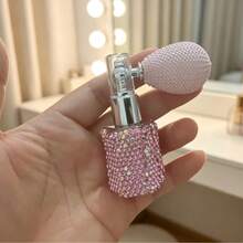 Botol Semprot Kaca Airbag Rhinestone untuk Perjalanan, Botol Isi Ulang Sampel Kosmetik Wewangian Portabel - View 4