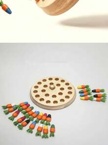 Carrot Baby Harvest Game - Montessori Children's Wooden Toy For Shape And Color Sorting And Matching Puzzle - Cognitive Development - Boys & Girls - Birthday Gift - Holiday Gift - Christmas Gift - Radish Memory Chess - View 9