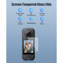 [2pcs] Tempered Glass Screen Protector For Insta360 X4 Air, 9H Hardness, Anti-Scratch, Anti-Fingerprint, Anti-Bubble Coating, Easy Installation - View 4