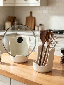 Rak Tutup Panci Multifungsi untuk Meja Dapur, Alat Dapur Praktis untuk Tutup Panci, Peralatan Masak, Sendok Sayur, dan Talenan, Hemat Ruang untuk Merapikan Meja, Sempurna untuk Dapur Rumah, Restoran, Apartemen, dan Penggunaan Sewa - MultiWarna - View 4